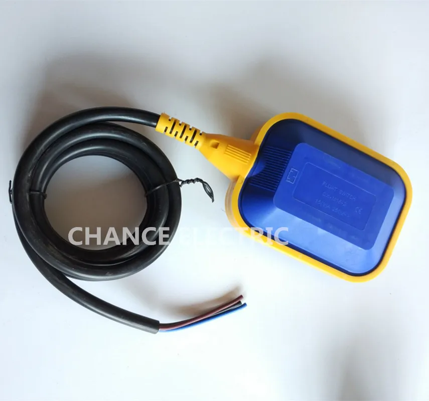 CHUX Float Switch Water Level Controller Sensor 3m Hot Sales Square Cable Type Blue Yellow Color Float Switch (cx-m15-2)