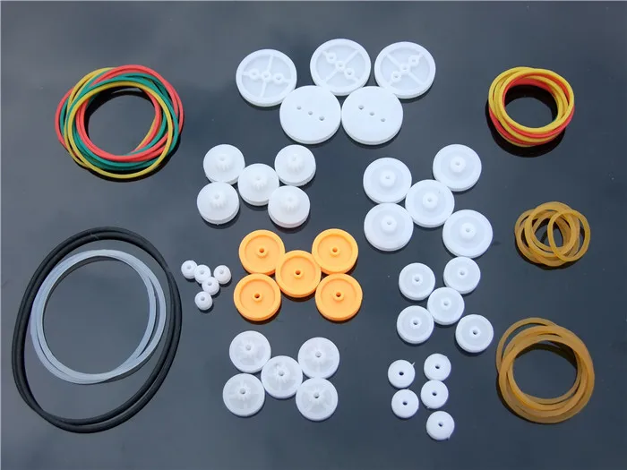 K016B Lot of DIY Plastic Belt Wheel Sets With Drive Belt Pulley Model Fitting  Sell At A Loss USA Belarus Ukraine