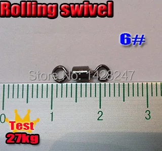 

2015hot fishing rolling swivels size:6# test 27kg quantity:200pcs/lot