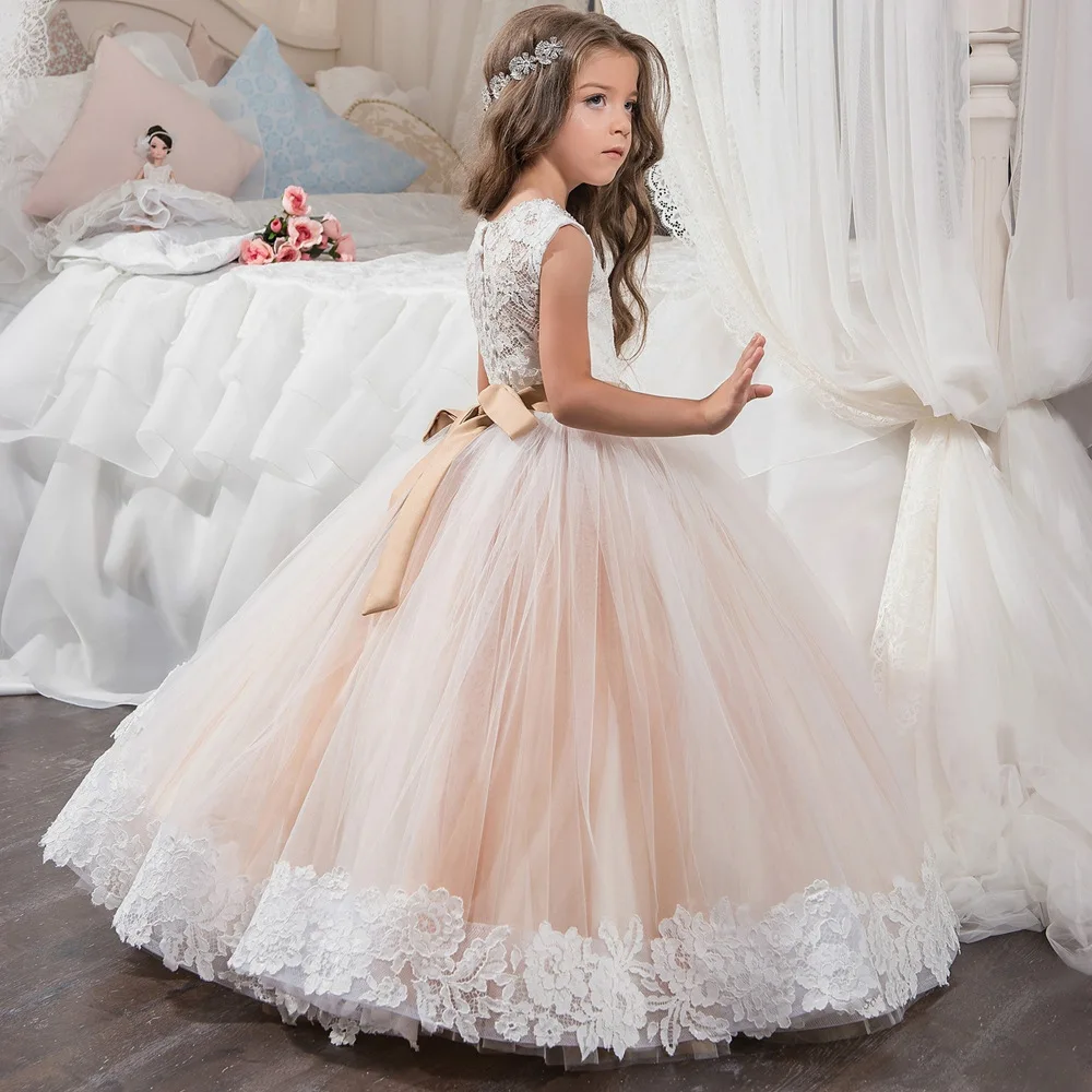 Noble Princess Dress Girls Evening Dresses Elegant Ball Gown For Kid Girls Party Dress For Kids Girl Baby Celebration YCBG1813