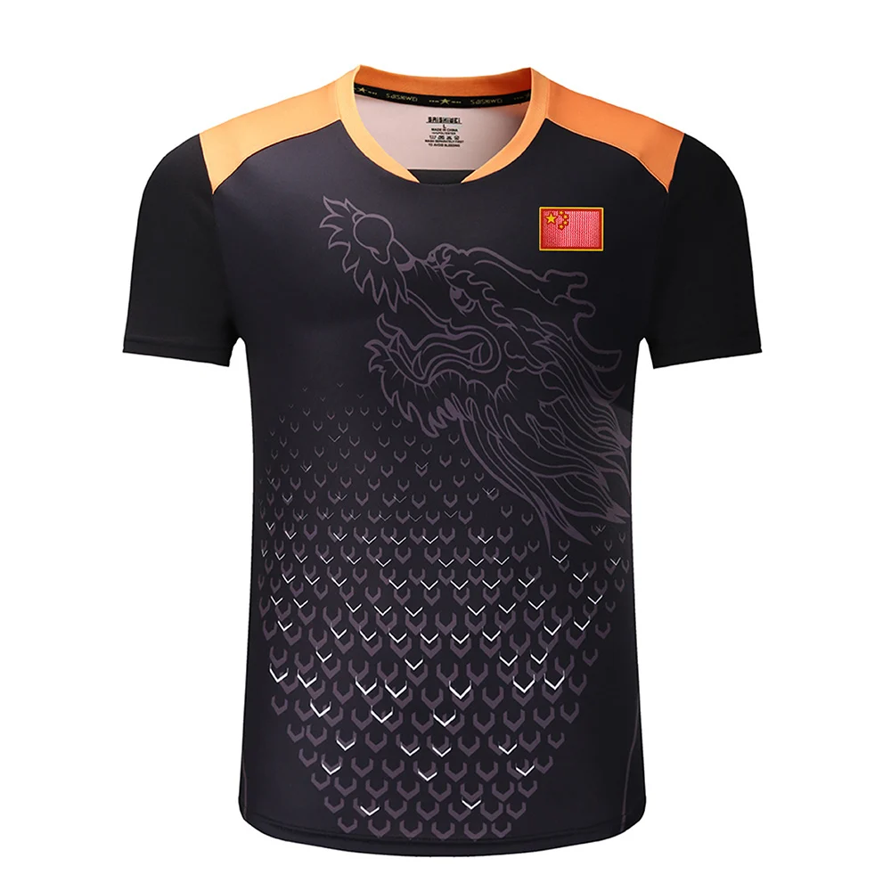 New CHINA Team table tennis shirts Men + flag  ping pong shirts, table tennis clothes soccer sport shirt tennis Jerseys