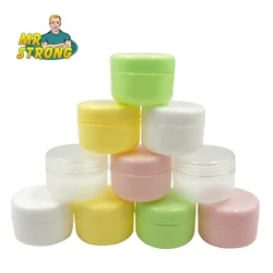 Botellas rellenables de plástico para maquillaje, tarro vacío de viaje para crema facial, loción, contenedor de cosméticos, 5 colores, 10 unidades