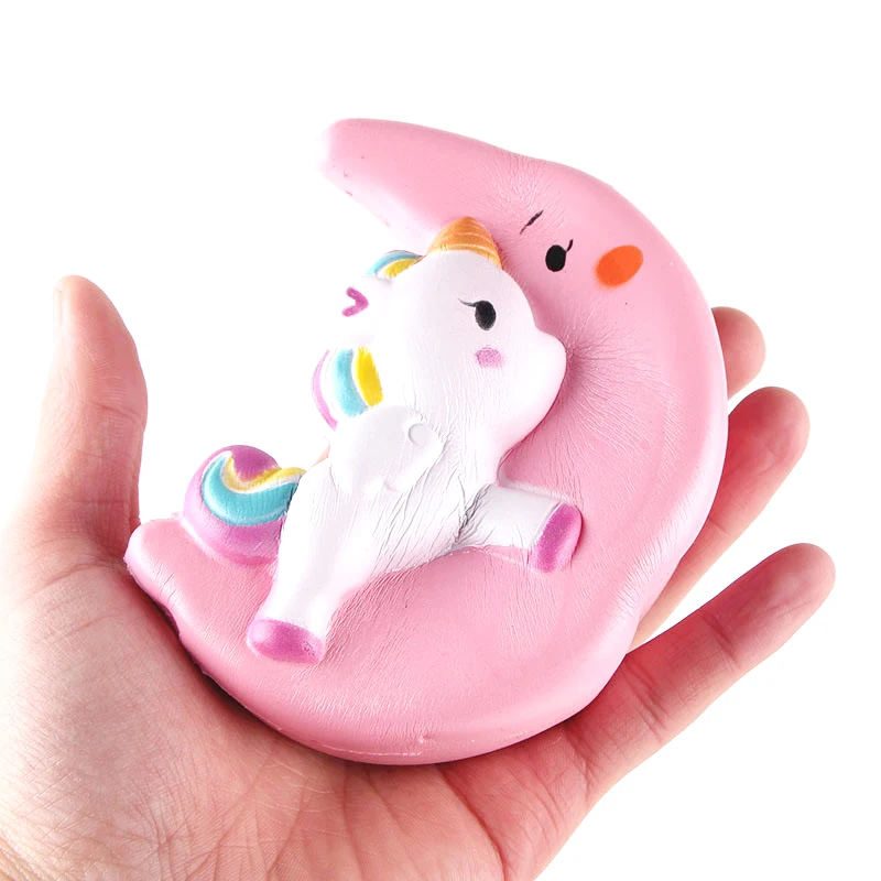 Jumbo Kawaii księżyc Pegasus jednorożec Squishy powolne rosnące zabawki do ściskania pachnące miękkie uzdrowienie antystresowe zabawka antystresowa