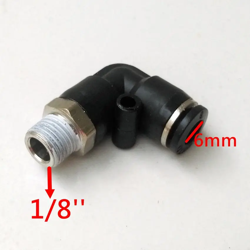 10pcs/lot  Pneumatic Fittings L type 6mm-1/8