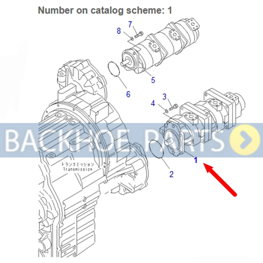 Hydraulic Pump 705-56-34290 for Komatsu Crane LW250-5X LW250-5H