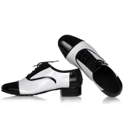 Chaussures de Fitness en cuir pour hommes, de danse moderne, carré, de sport formel