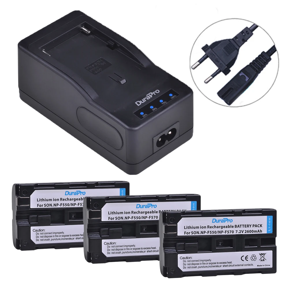 

NP-F550 NP-F570 NP F550 F570 Rechargeable Camera Battery + LED Quick Charger for Sony CCD-SC55 CCD-TRV81 DCR-TRV210 MVC-FD81