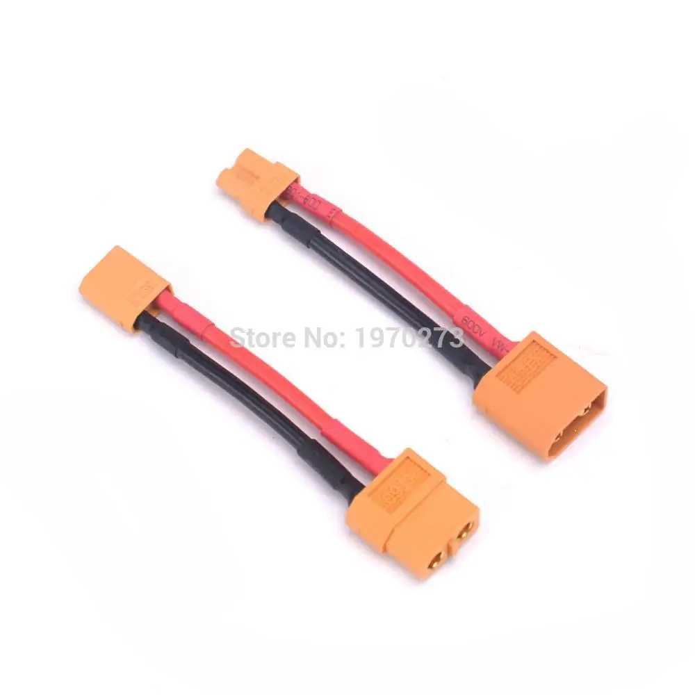 XT60 Female / Male Plug to XT30 male / female Plug Adapter Connector 16AWG Cables for Battery Charging Spare Parts RC Models