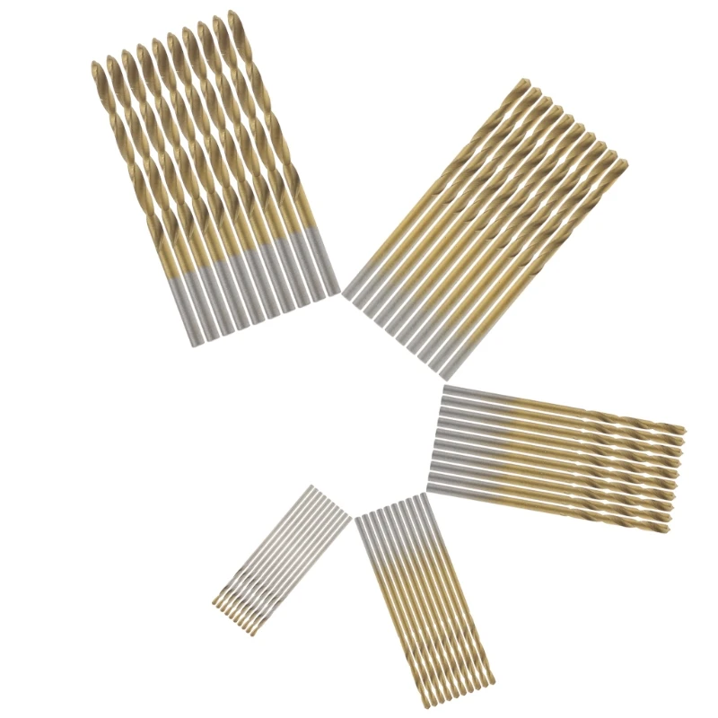 50Pcs/Set High Speed Steel Plating Titanium Coated Metal Drill And Drive Bit Tool Set-Y6.301