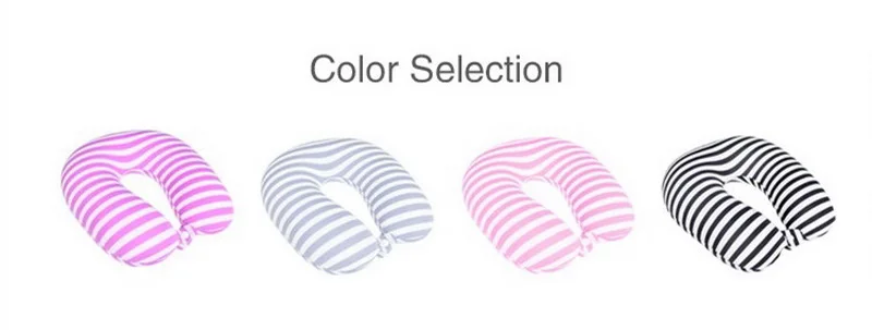 Stripe U shape foam particle pillow travel drive office neck pillow Health Care Headrest pillows reading almohada travesseiro