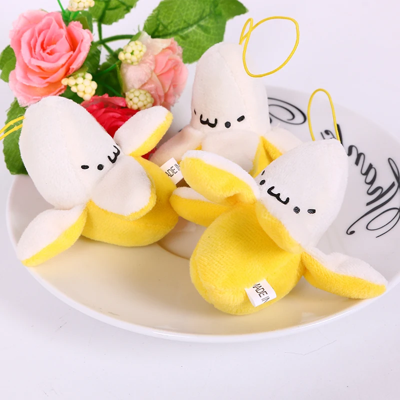 10pcs cartoon banana plush pendants,car styling decoration,wedding birthday party favor promotion gifts girl boy friend child