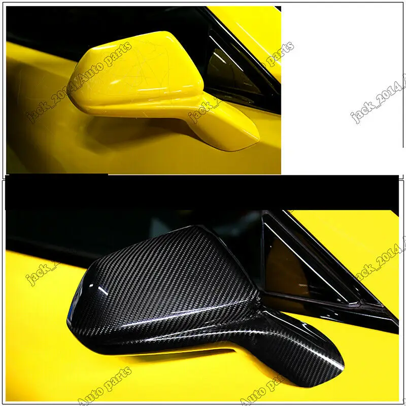 FIT FOR 2016 2017 2018 CHEVY CAMARO SS RS ZL1 CARBON FIBER ADD-ON SIDE VIEW MIRROR COVERS