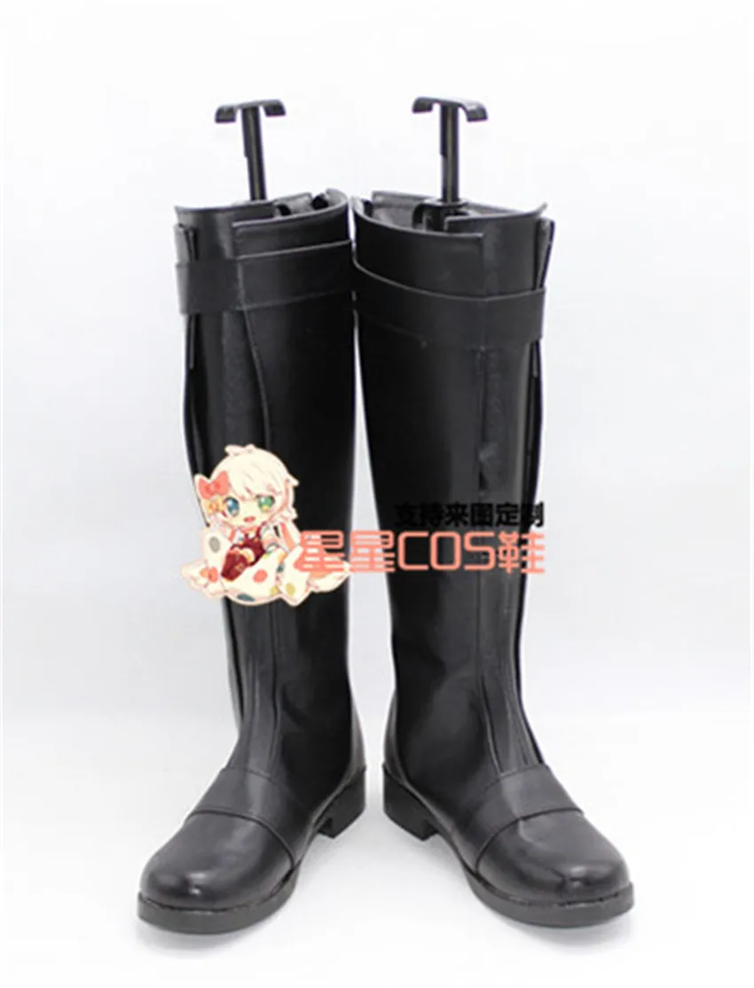 

Touken Ranbu Daikokane Sadamune Black Long Cosplay Shoes Boots X002