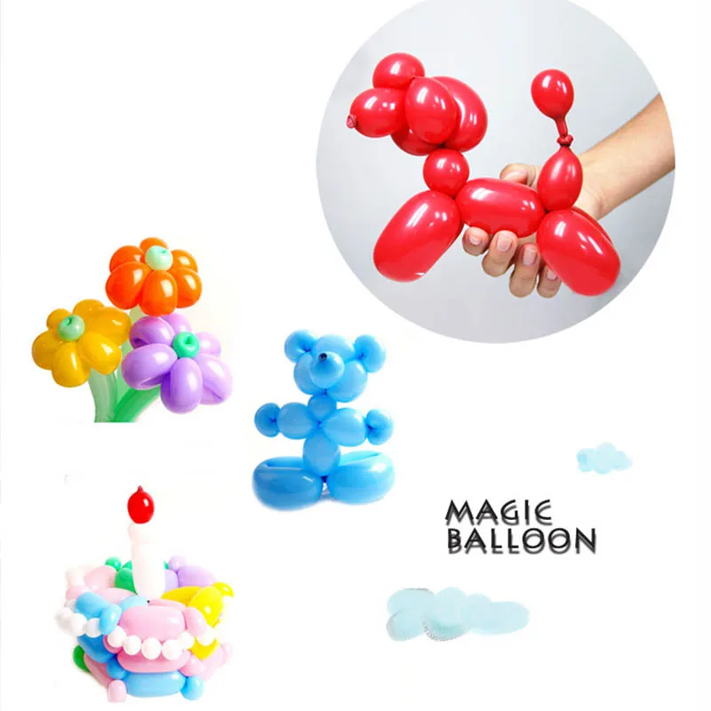 Wysokiej jakości 100 sztuk/partia 260 magia lateksowe balony długie modelowania Clown balony dekoracje na przyjęcie urodzinowe różne kolory zabawki
