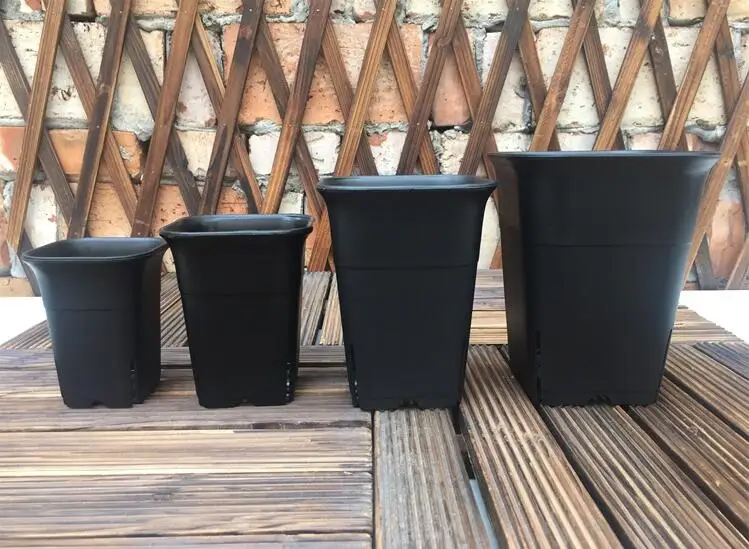 Vientiane B-type Thicken Square Pots.Matte Black Plastic.Deepen Succulents Pots.Plants.Bonsai Orchid Pot,Garden Supplies