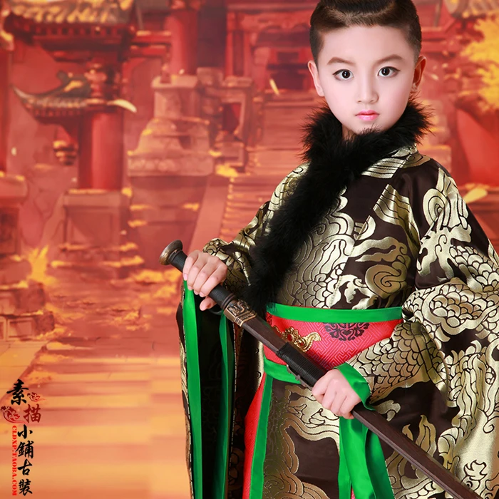 Zhong Heng Tian Xia Han Dynasty Little Emperor Costume for Little Boy Prince Photography Costume Traditional Hanfu