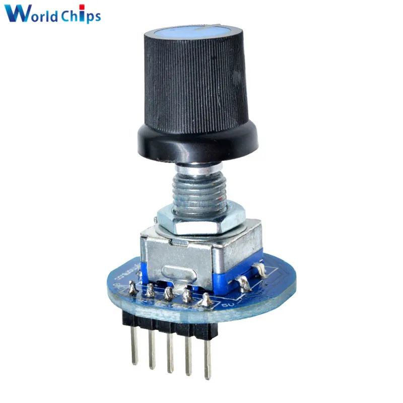 5pcs/lot diymore Rotary Encoder Module 5V Brick Sensor Development Round Audio Rotating Potentiometer Knob Cap for Arduino