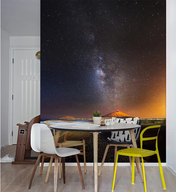 

Custom 3D nature mural,aesthetic fantasy star volcanic scenery photography ,living room TV wall bedroom wallpaper.