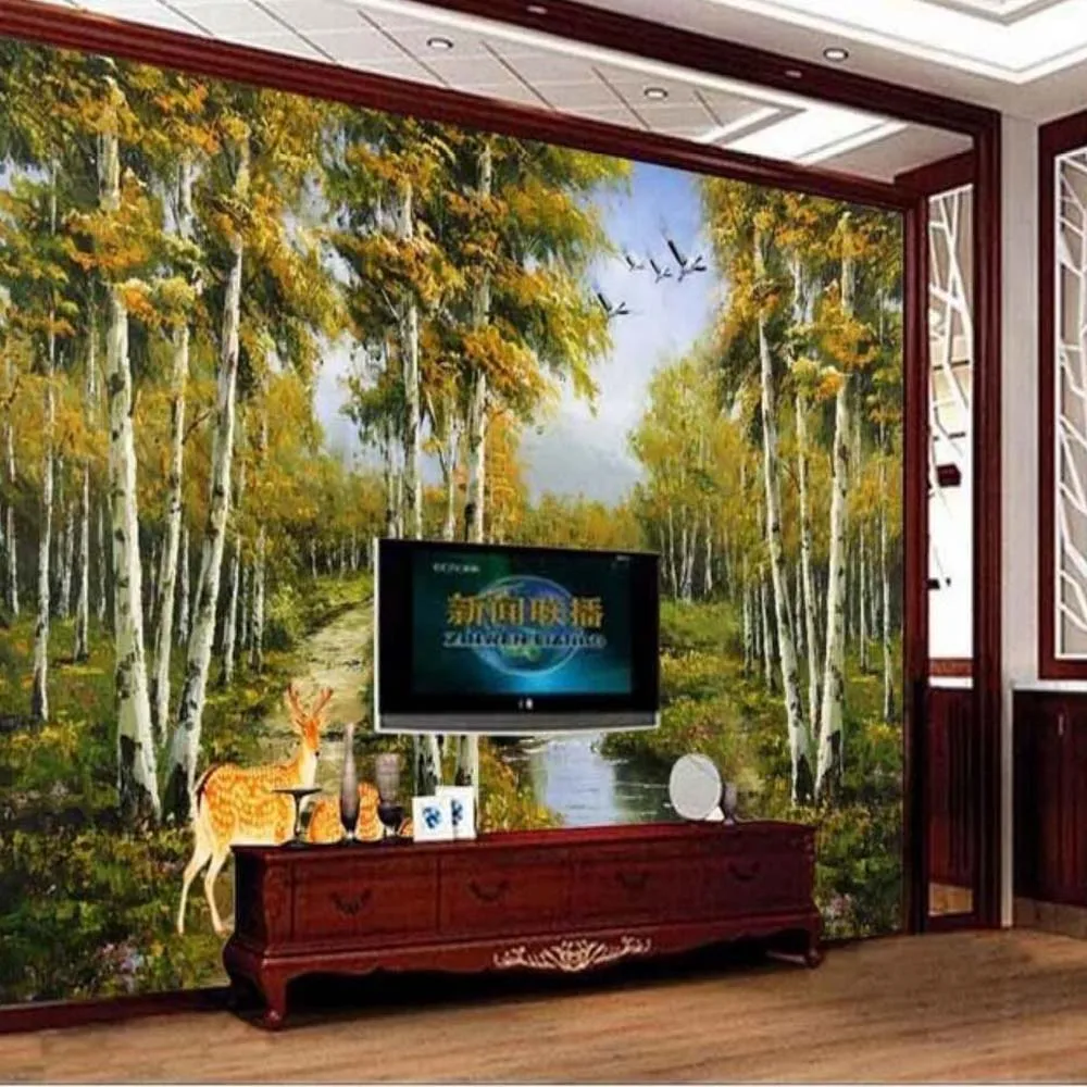 

3D ELK Oil Painting Large Size Photo Wallpaper Mural Living Room Home Wall Decor Custom Any papel de parede Wallcoverings