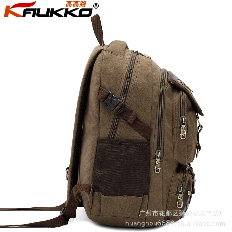 KAUKKO Backpack Canvas Travel Bag Backpacks fashion Men and Women Designer Student Bag Laptop Bags High capacity Backpack