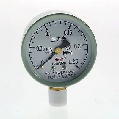 (1)0-0.25MPA Water Oil Hydraulic Air Pressure Gauge Universal Gauge M14*1.5