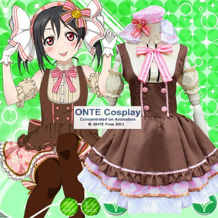 Anime Love Live School Idol Project Cosplay Costume Yazawa Nico Sweet Candy Lovelive! Dress Maid Cosplay Costume Lolita Dress