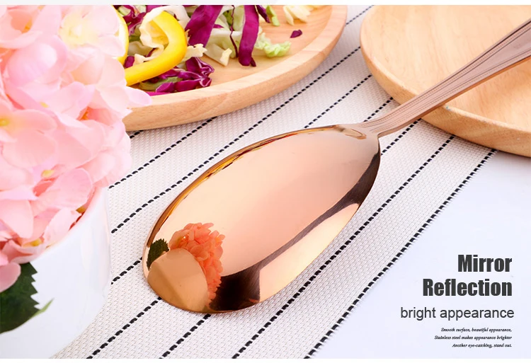 Big Salad Spoon Fork Set Stainless Steel Kitchen Food Server Pasta Utensils Public Gold Tableware Using Buffet Restaurant Tools