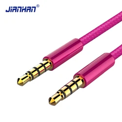 JianHan Aux Audio Cable 3.5mm Male to Male Car Audio Cable Jack Nylon Braided Stereo Aux Cord For Headphone Speaker MP3/4