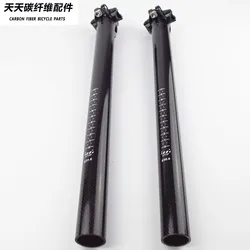 Carbon Fiber Cycling Bicycle MTB Bike Seat Posts Seatpost 3K 27.2/30.8/31.6*350/400/450mm
