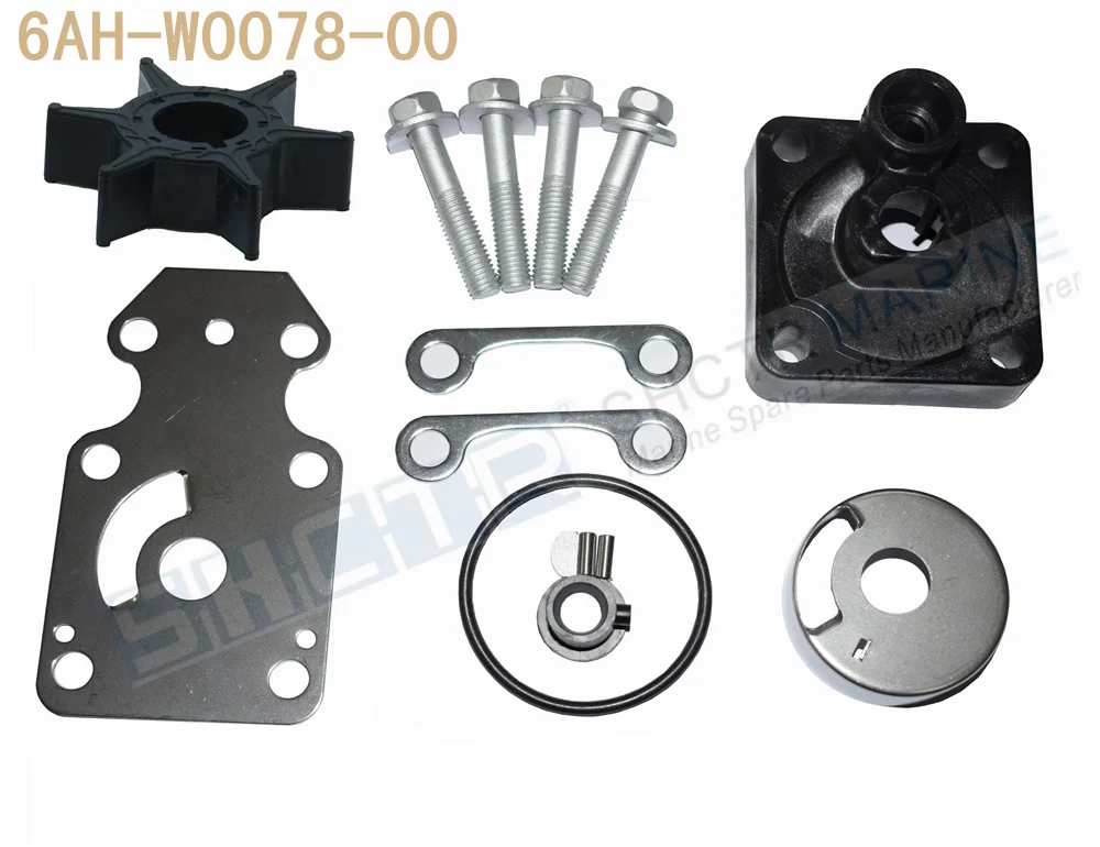 SHCTR Water Pump & Impeller Kit for OEM 6AH-W0078-00,15/20HP