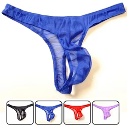 hot Transparent Gay Underpants Male   Men's Sexy Mesh Thongs Underwear  Erotic Penis Pouch Thongs G-strings Low Waist