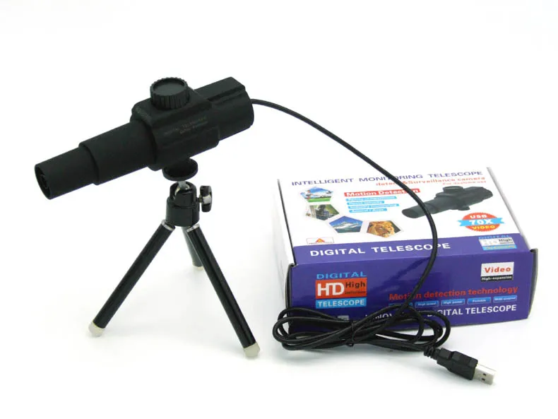 2MP 1080P 70X التكبير لمسافات طويلة USB تلسكوب رقمي CMOS Borescope