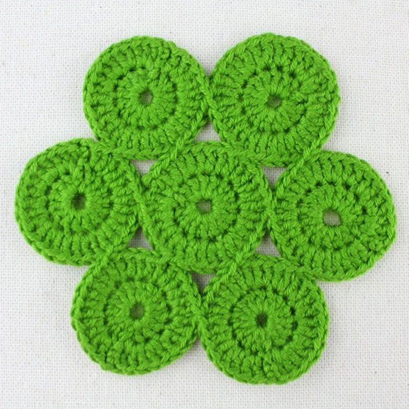 50pcs/bag Plastic Crochet Ring Hook DIY Knitting Circle Rings Plastic Pattern DIY Handbag Seat Cushion Materials Knitting Tools