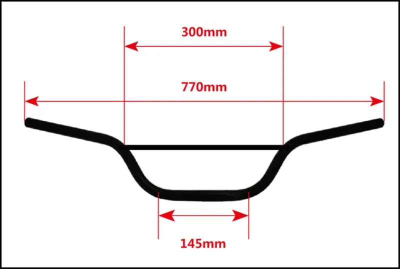 1pcs Retro 22*770mm motorcycle modification handlebars 22MM for Tracker.scrambler off-road steering handlebar