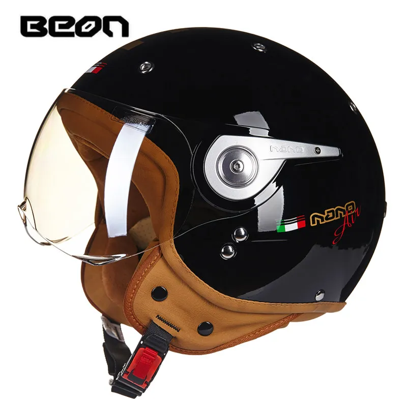 BEON B-110 Motorcycle Helmet beon 3/4 Open face helmets Retro Capacete motocross casque moto vintage casco moto