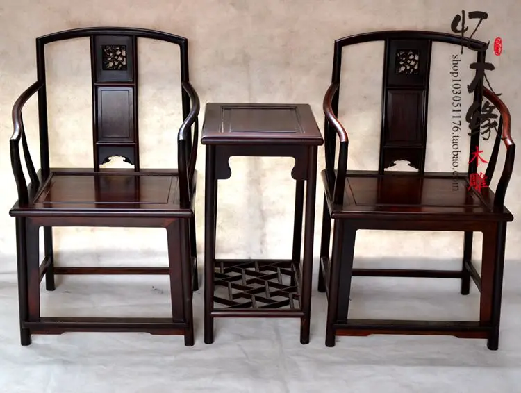 Mahogany furniture Grenadilla wood antique chair armchair America chair armchair with Chinese Ming and Qing Dynasties