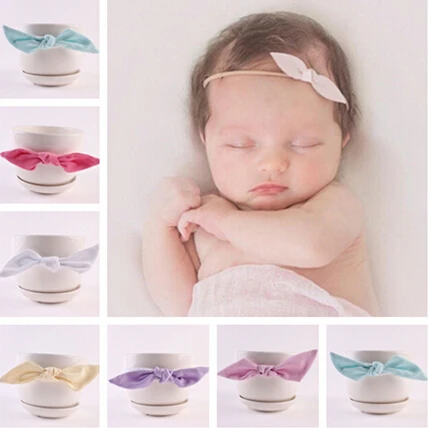 10pcs/lot Wholesale child Girls Bow Headband Hair Bowknot Headbands Infant Rabbit Ear Hair Accessories Summer Toddler Hair Bands