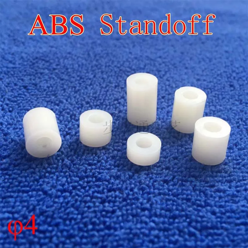 M4 ABS Rround spacer standoff Plastic Standoff Wit Nylon Non-Threaded Spacer Ronde Hollow Standoff Wasmachine