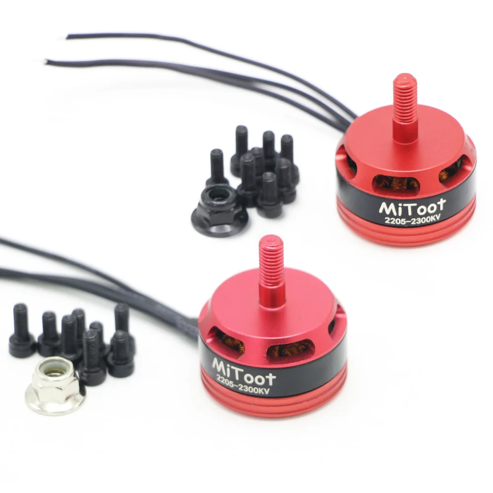 4pcs Mitoot 2205 DX2205 2300KV 2600KV 2-4S Brushless Motor 2 CW & 2 CCW For QAV250 ZMR250 260 Multirotor