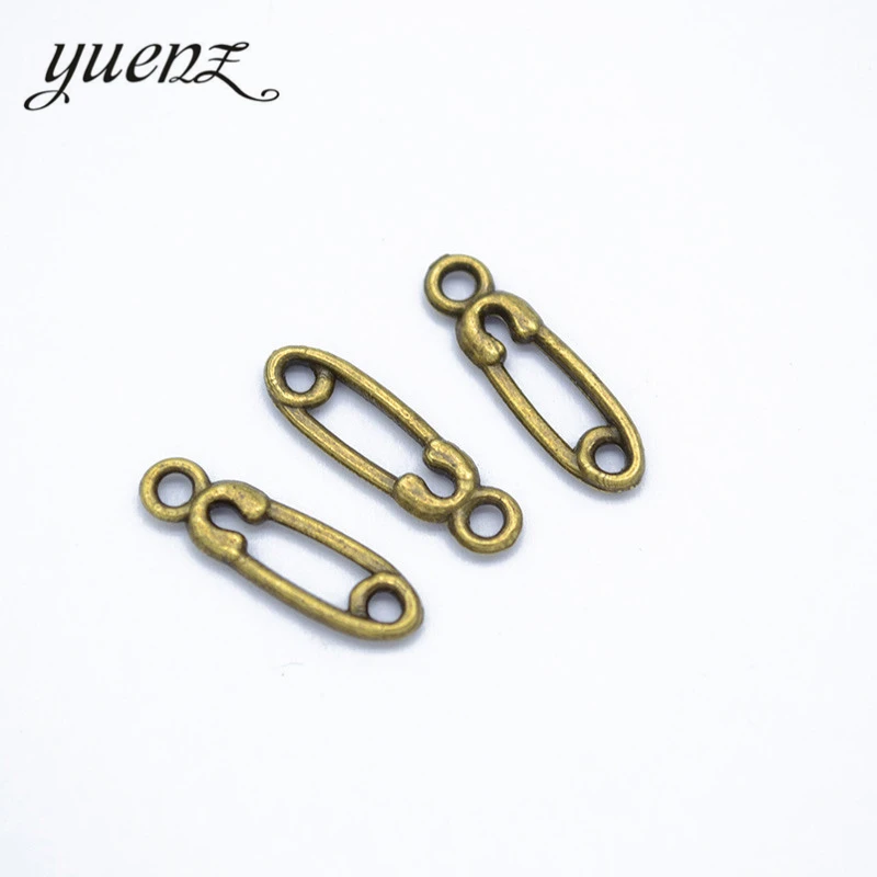 YuenZ 65pcs 3 colour Antique Silver color pin Charm fit for Bracelets Necklace DIY Metal Jewelry Making 17*5mm J358