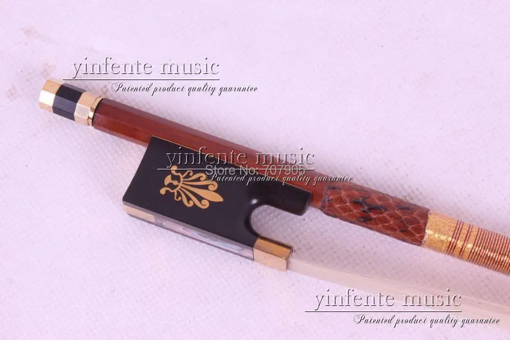

new 1 pcs Brazilwood Violin Bow 4/4 Straight Pretty inlay Color #R 26