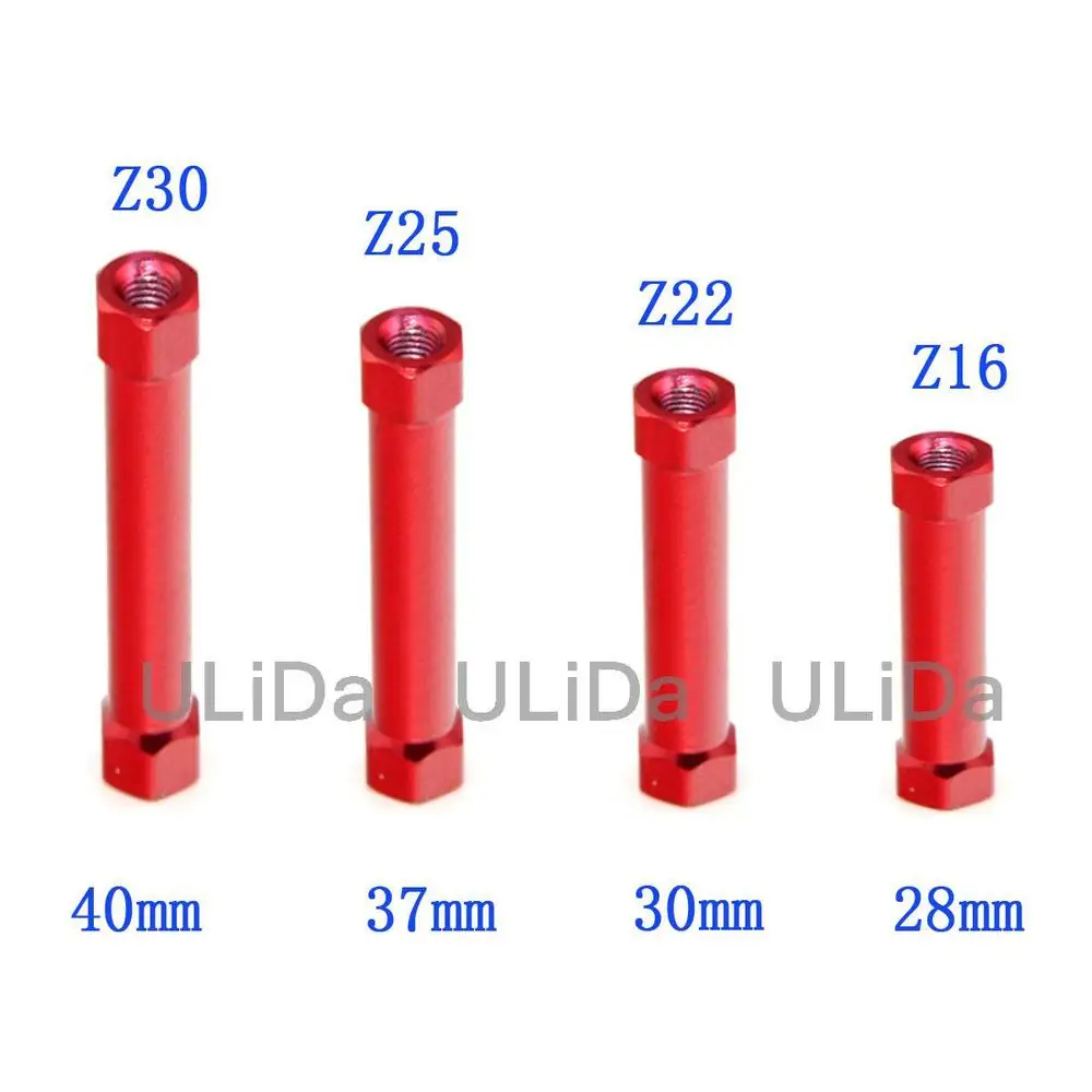 

M3 Aluminum Spacers column alloy Standoff/Spacer Stud Fastener Red