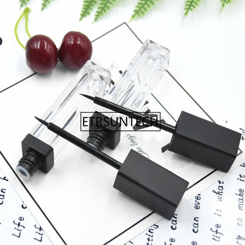 100 Stück 6 ml klare flüssige Eyeliner-Nachfüllflasche, quadratische DIY-Eyeliner-Röhre, leerer flüssiger Eyeliner-Wachstumsbehälter