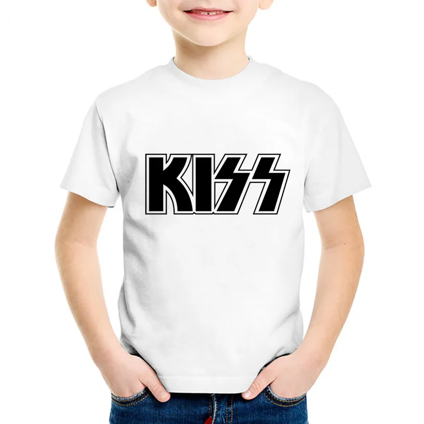 Fashion Print Stormtroopers Fan Kiss Rock Band Children T-shirts Kids Cool Summer Tee Boys/Girls Casual Tops Baby Clothes,HKP464