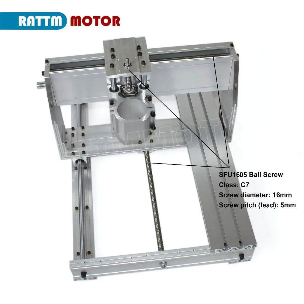 6040 CNC router Frame milling machine mechanical 65mm spindle diameter kit ball screw 1605