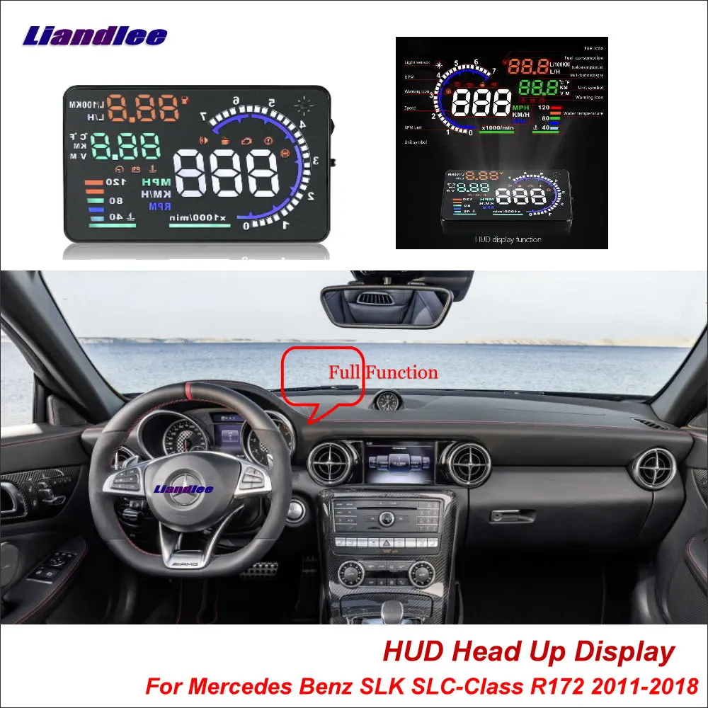 Liandlee Car HUD Head Up Display For Mercedes Benz SLK SLC-Class R172 2011-2018 Safe Driving Screen OBD Projector Windshield