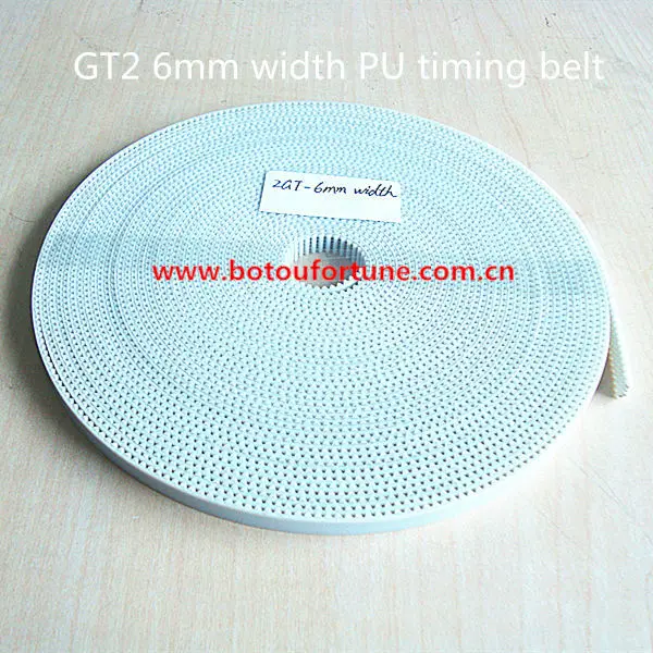 PU with steel core gt2 6mm width gt2 timing belt 50m a pack for 3d printer free shipping