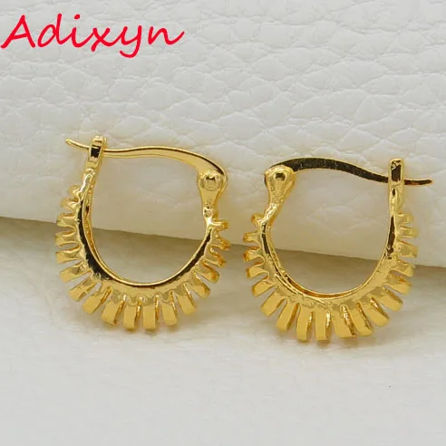 Adixyn Hoop Earrings for Women/Girls Gold Color Arab Jewelry Ethiopian/African/Middle Eastern Fashion Gift