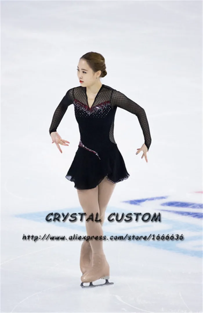 

Crystal Custom Ice Figure Skating Dresses For Girls New Brand Ice Skating Dresses For Competition DR4493