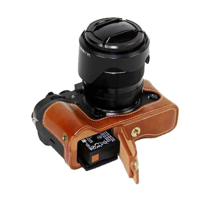 جديد خمر كاميرا فيديو حالة نصف حقيبة ل Fujifilm فوجي XT2 XT-2 XT3 XT-3 كاميرا رقمية عالية الجودة أسفل حقيبة الكاميرا الجلد